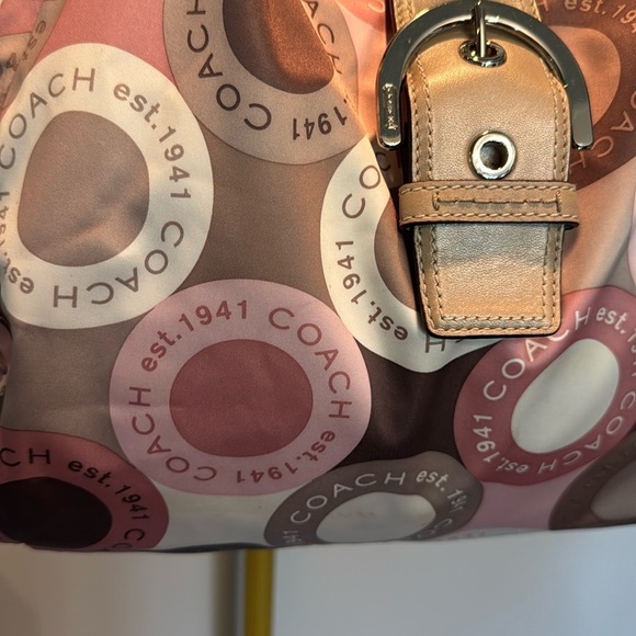 Coach snaphead sateen  Pink and Brown Retro Hobo Bag NWOT - Picture 3 of 16